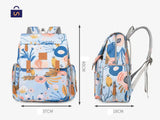 Beautiful Pastel Blue  Shade Printed Convenient Mother Bag -GUP001MBB