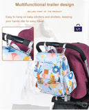 Beautiful Pastel Blue  Shade Printed Convenient Mother Bag -GUP001MBB