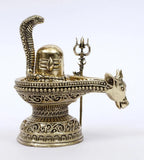 Brass Shivlingam with Gomukhi Jaldhari and protecting Naag and Trishul -HRH001SL