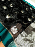 Ashtami ,Chanderi Handweaved  Pure Pattu silk saree for women -ANSA001PS