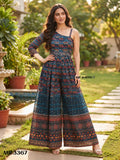 Premium Muslin Silk Printed Padded Jumpsuit with All over Sequins detailing - AURA001JS