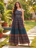 Premium Muslin Silk Printed Padded Jumpsuit with All over Sequins detailing - AURA001JS