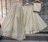 Golden Beauty , Pure Banarsi Crush Tissue Lehenga with same Matching Blouse and Dupatta - RG001TL