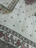 Garima , Pure Chinon Silk Embroidered Top with Skirt and Duppatta - RG001CTSD