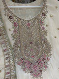 Garima , Pure Chinon Silk Embroidered Top with Skirt and Duppatta - RG001CTSD