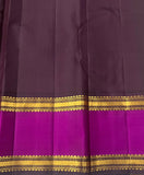 Kangana , Checked Pattern Kanjivaram Silk Saree with Purple Borders ,2 Gram Gold Zari and Pallu -PRS001CKSA