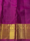 Padmavathi , Deep Blue and Magenta combination Kanjivaram Silk Saree with 2 Gram Gold Zari and Pallu -PRS001CKSB