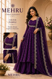 Deep Purple   shade Stunning Cape Top  Paired With a Skirt  and Cape -RG001CTW