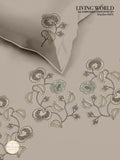 Living World  by Shivaura 8 PC 400TC Pure Cotton Embroidery Comforter Set - RISH001LWE