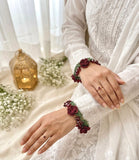 Himani  , Premium Beautiful Resham Jal Kurti Handwork - Qureshia Flower Design with Palazo -AFREE001CPPE