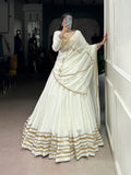 Navratri 2026 Special White Fully Stitched Lehenga for Women -SOC001WL