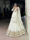 Navratri 2026 Special White Fully Stitched Lehenga for Women -SOC001WL