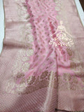 Pink Love , Embroidered Chanderi Shirt with Gota Patti, Zardozi &amp; Pearl Work with Potli and Jutti -SANWA001PCS