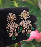 Poornima , Gold Plated 925 Silver 7 styles in one Earrings  Set  -IND001SS
