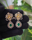 Poornima , Gold Plated 925 Silver 7 styles in one Earrings  Set  -IND001SS