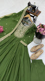 ZC-Series New Designer Party Gown Pant &amp; Dupatta Set for women -FOF001GC
