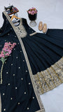 ZC-Series New Designer Party Gown Pant &amp; Dupatta Set for women -FOF001GA