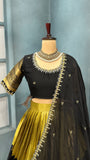 Padmini , Kanjivaram and Tissue Silk Combination Half Saree / Lehenga Choli / Dawani for Women -TREND001HS