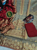 KPS Beautiful Designer Gadchola Silk Salwar Suit Material for women -SPARK001M