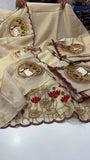 Pichwai Design Pure tissue shimmer fabric designer work Salwar Suit material -RIM001SS
