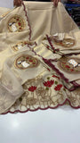 Pichwai Design Pure tissue shimmer fabric designer work Salwar Suit material -RIM001SS