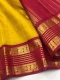 Anuradha ,Yellow and Red  color combination Kanjivaram Silk Saree for women -SACHI001YR