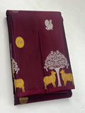 Shobika , Designer Kanchipuram Pure Silk Handloom Saree with 2G Zari- SACHI001KSA