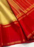 Padma Priya Traditional Sandal and Red Combination Kanjeevaram Silk Saree for women -SACHI001SW