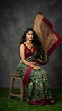 Shakuntala , Exclusive Pochampally twill ikkat silk saree for women -POCHA001SD