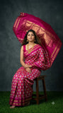 Rajmallika , Exclusive Pochampally twill ikkat silk saree for women -POCHA001SB
