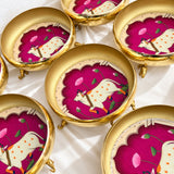 Set of 12  , Pichwai Lacquer Finish Golden Urli for Gifting - VI001LU