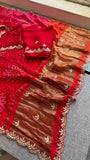 Suhagan , Pure Soft Gajji Silk Lakdi Patte Saree -JAYDU001LPS