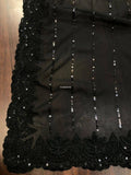 Bollywood Diva Priyanka Chopra inspired Beautiful Soft Georgette Saree With 5mm Sequins Embroidery -SLC001BSS