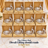 Set of 10 , Silver Plated Peacock Platter with Seude Box Packing for Gifting This Diwali 2026 - VI001PP