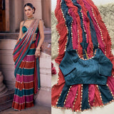 Beautiful Shilpa Shetty inspired  Bollywood Block Buster Design Sequins Saree for women -FOF001BR