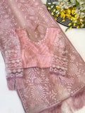 Pink Doll , Bollywood Replica Pink Sequins Saree for women -FOF001PS