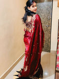 New Diwali 2026 Special Space Silk Saree with Ready made Blouse-AURA001SWB