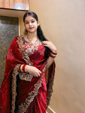 New Diwali 2026 Special Space Silk Saree with Ready made Blouse-AURA001SWB