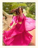 Designer Pink Karwachauth 2026 Special Saree with Shrug -RIMP001PSS