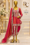 Luxurious Shimmer Fabric with stunning Mirror Work Intricate embroidery with a dazzling festive  Dress -RIMP001FD