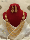 Sonam , Gold Plated Layered Necklace Set for women -LK001DLL
