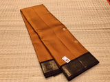 Soundarya Golden Yellow Kanchipuram Silk Saree with Brown Zari Pallu - SACHI001GYB