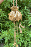 Gota Metallic Ghungroo Potli combo of 10 for return gifting -VI001GPC