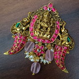 Jayabarathi , Jadau Kundan with Nakshi work Puligoru Pendant for women -TR001PP