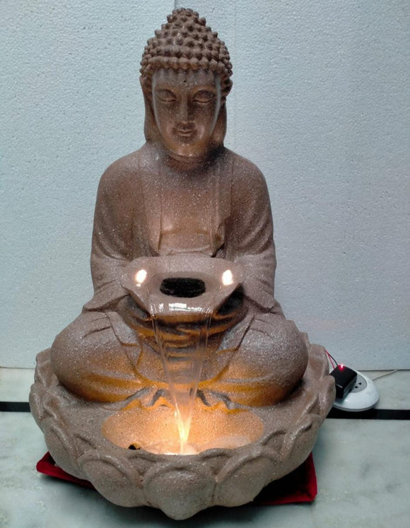 3 FEET LOTUS BUDDHA FOUNTAIN WITH LIGHT-RKBF001