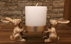 GOLDEN BUNNY CANDLE HOLDER FOR YOUR HOME-MOICH001