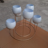Set of 6 POTS WITH STAND  FOR DECORATION-SKDHDOO1