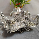 BEAUTIFUL ANTIQUE FINISH GERMAN SILVER KUMKUM DABBI -SNKD001