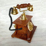 MAHARAJA WOODEN HAND CRAFTED TELEPHONE -SKDMT001