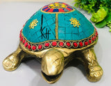 GIANT STONE WORK TORTOISE IN BRASS-SKDTB001